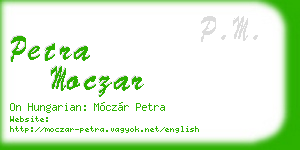 petra moczar business card